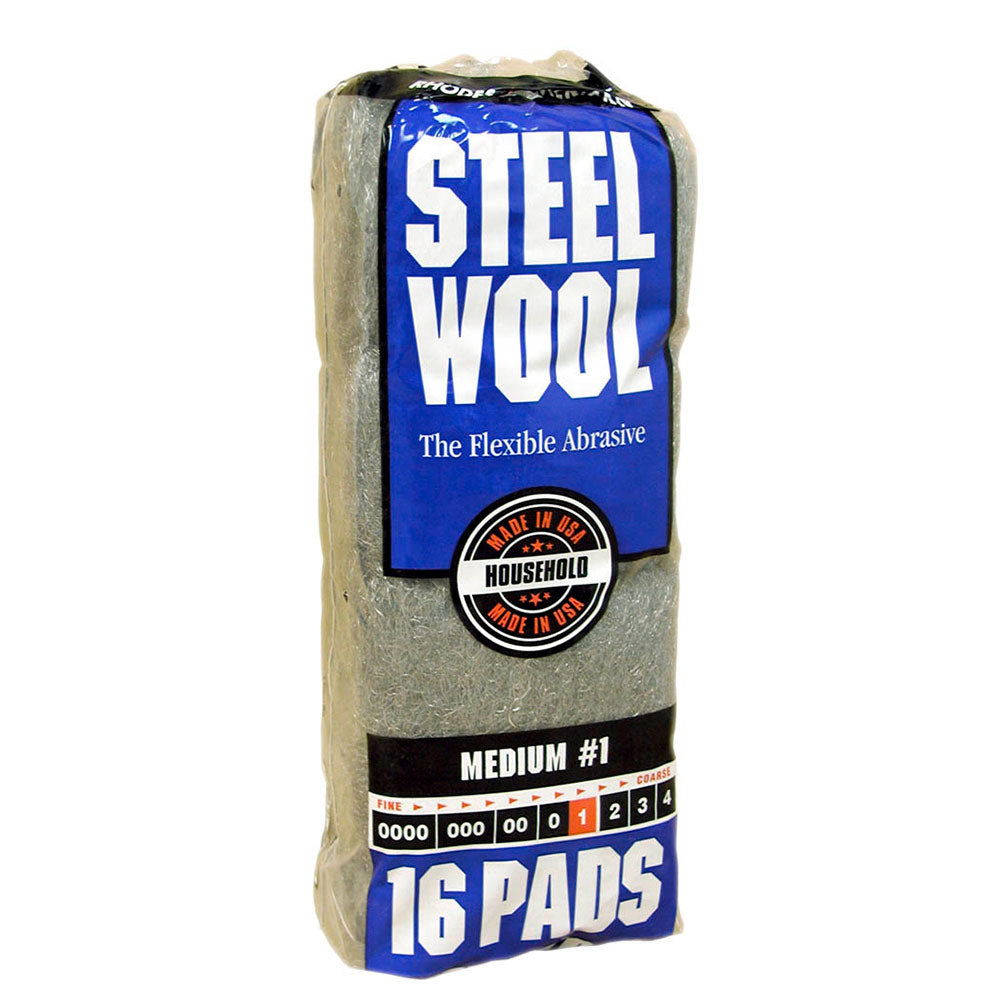 STEEL WOOL #1  16 PAD BAG