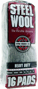 STEEL WOOL #4  16 PAD BAG