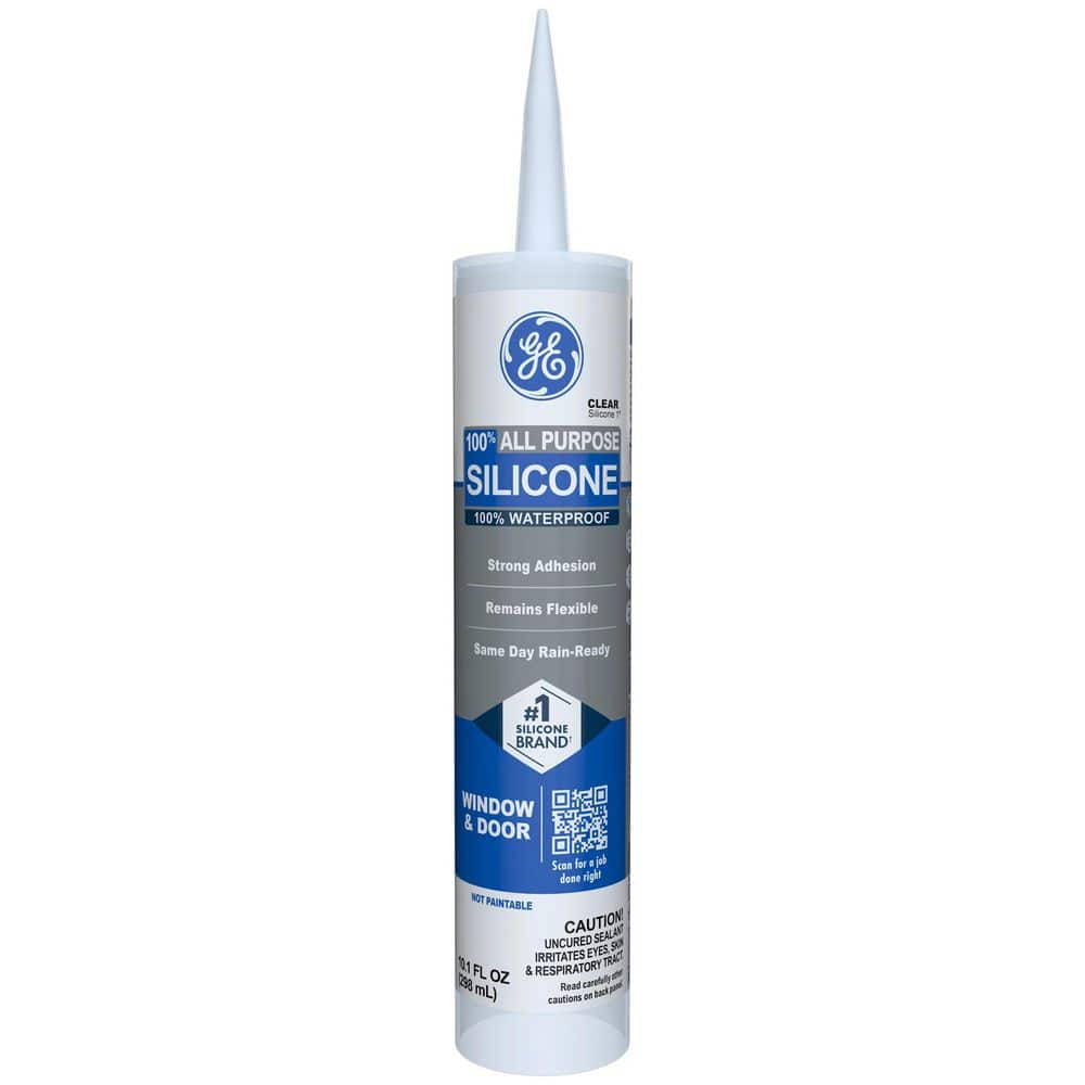10.1oz CLEAR SILICONE ALL PURPWINDOW & DOOR 100% WATERPROOF