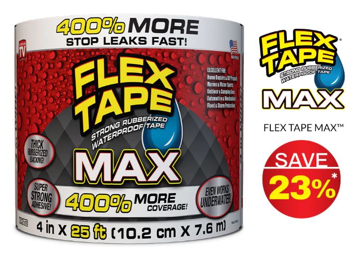 <S> <C> FLEX TAPE MAX WHITE 4"