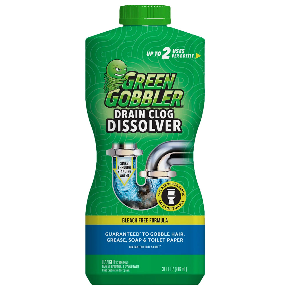 <F> GREEN GOBBLER LIQUID DRAINCLOG DISSOLVER  31 FL. OZ.