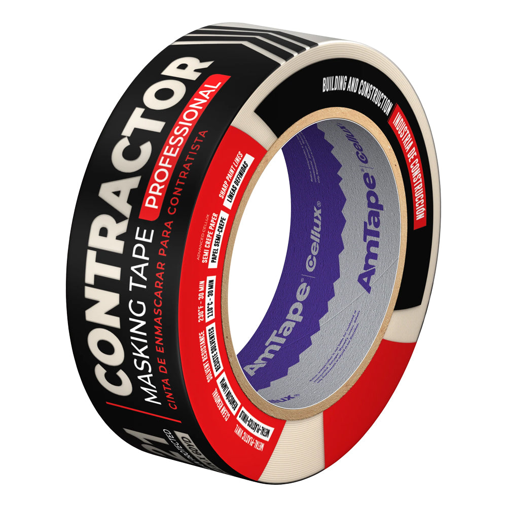 Cellux 1.41 IN (36mm) x 60 yd (54.8m) WHITE CONTRACTOR Masking Tape