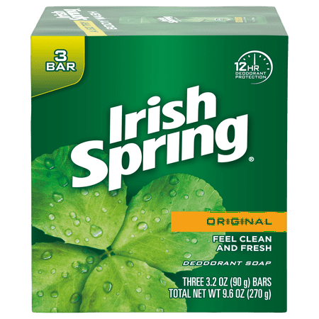 3pk-11.25oz BAR IRISH SPRING  #16.5 PER CASE