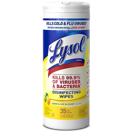 LYSOL WIPES LEMON & LIME 80ct DISINFECTING WIPES