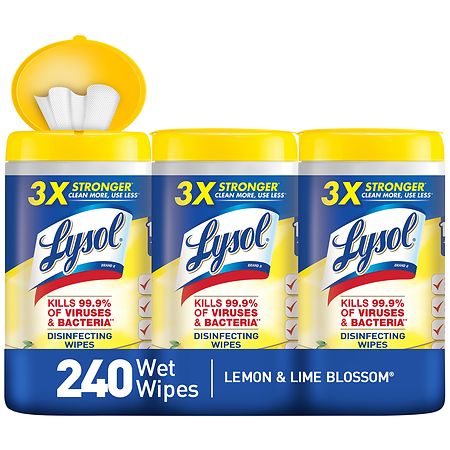 3PK 80CT DISIN WIPES LEMON &  LIME BLOSSUM