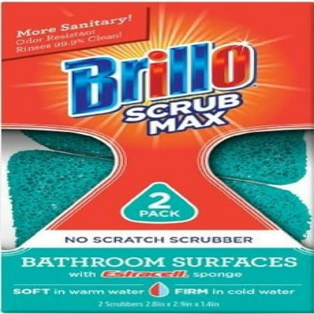 <S> <C> 2CT BRILLO SCRUB MAX  BATHROOM SPONGE