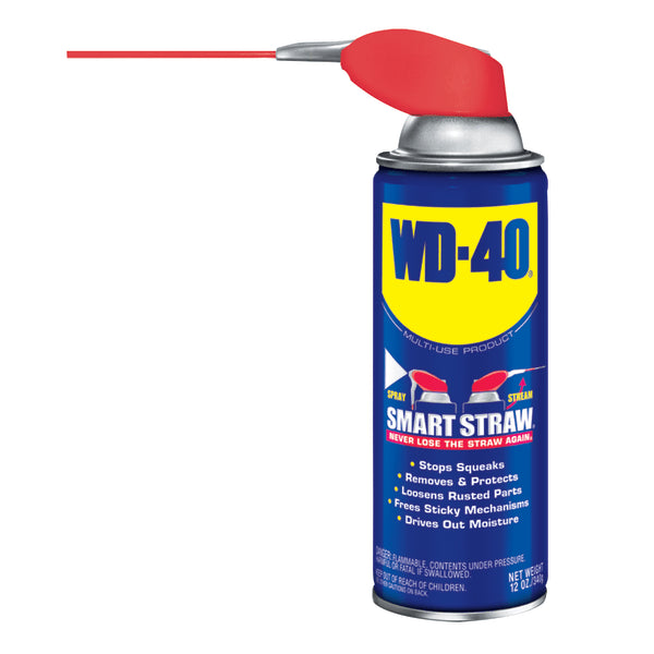 12oz WD-40 SMART STRAW SPRAY  PERM PLASTIC STRAW ATTACHED