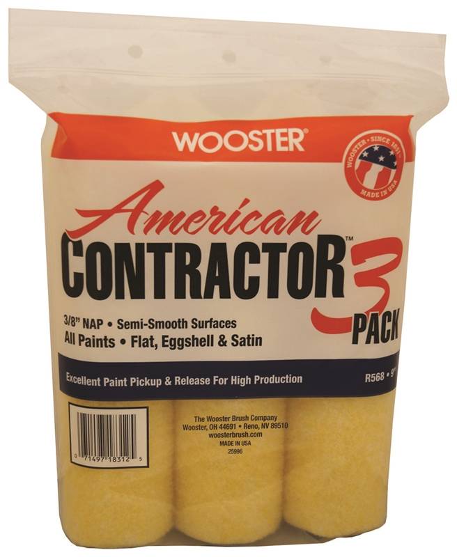 3-PACK  9"X3/8" ROLLER        3 PACK