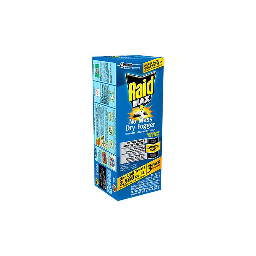 3-PACK RAID MAX NO MESS       DRY FOGGER