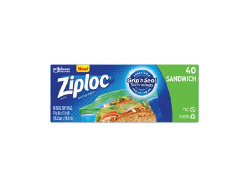 ZIPLOC SANDWICH BAGS 50ct     4.32#