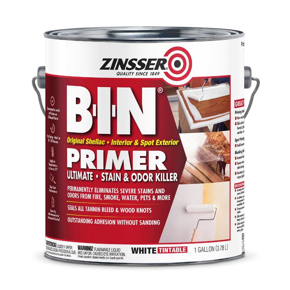 1 GALLON ZINSSER B-I-N        SHELLAC-BASE WHITE PRIMER