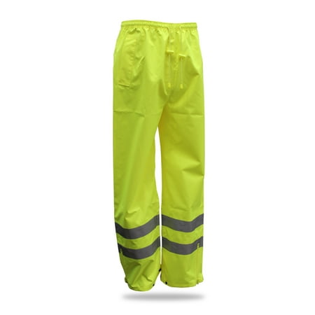<S> <C> XL ANSI CLASS E HEAVY WATERPROOF HIGH-VIS YLW PANTS