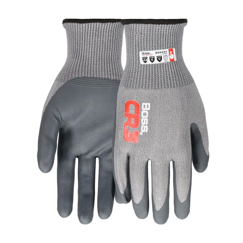 CR3 ANSI CUT RESISTANT        GLOVE  LARGE  DARK GRAY