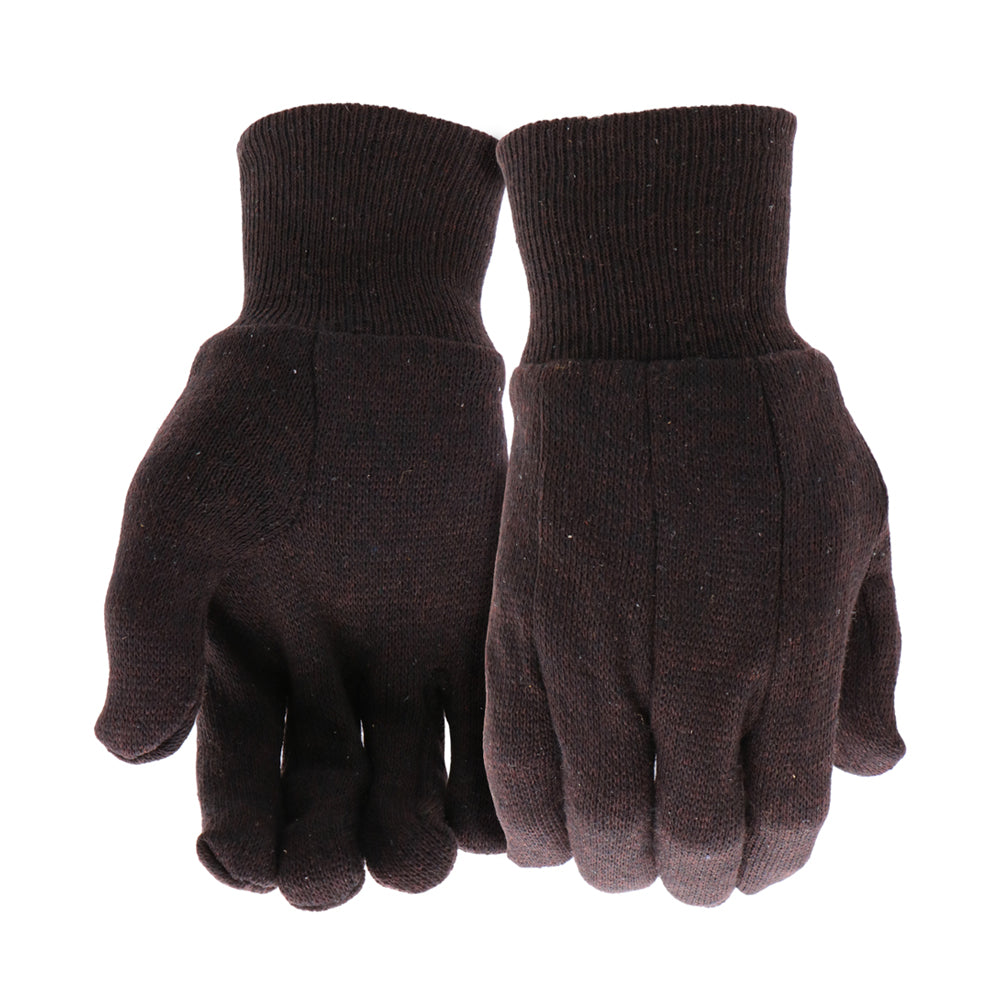 BROWN JERSEY GLOVES LARGE