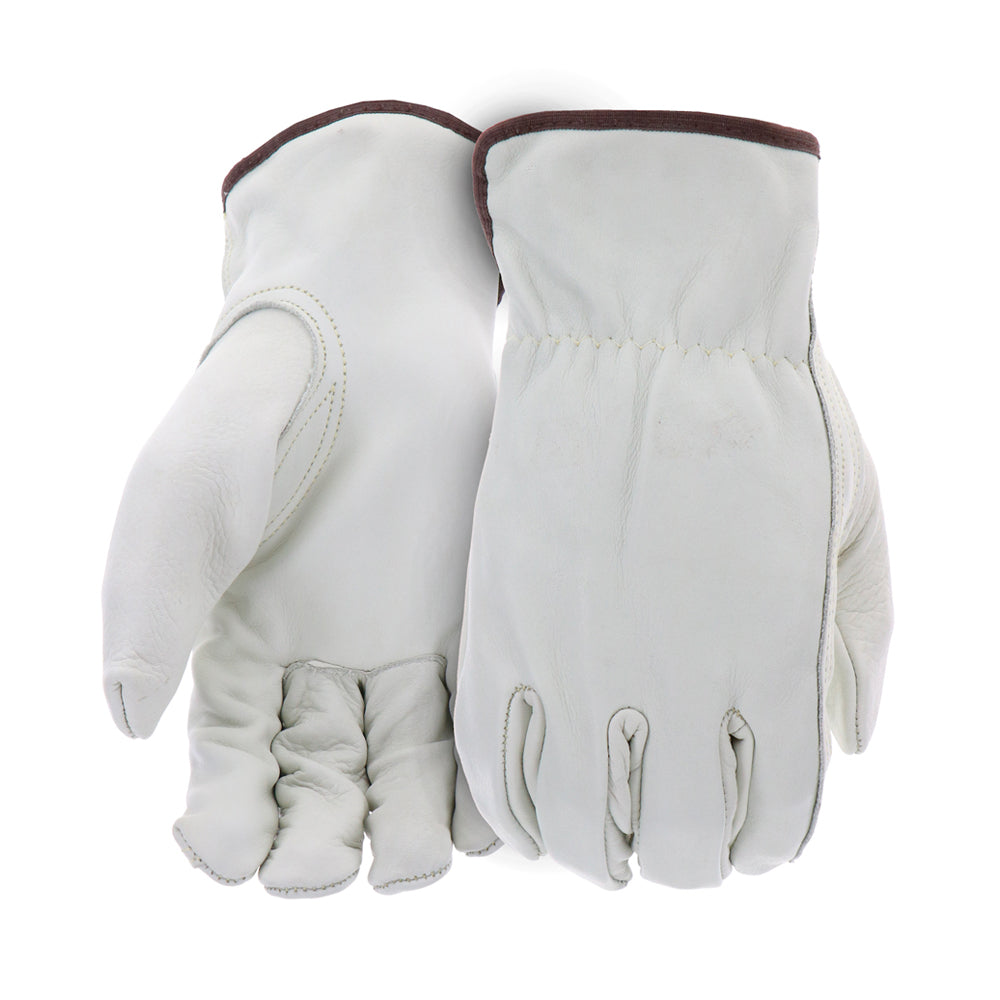 COWHIDE LEATHER WORK GLOVE    LARGE  COLOR: NATURAL