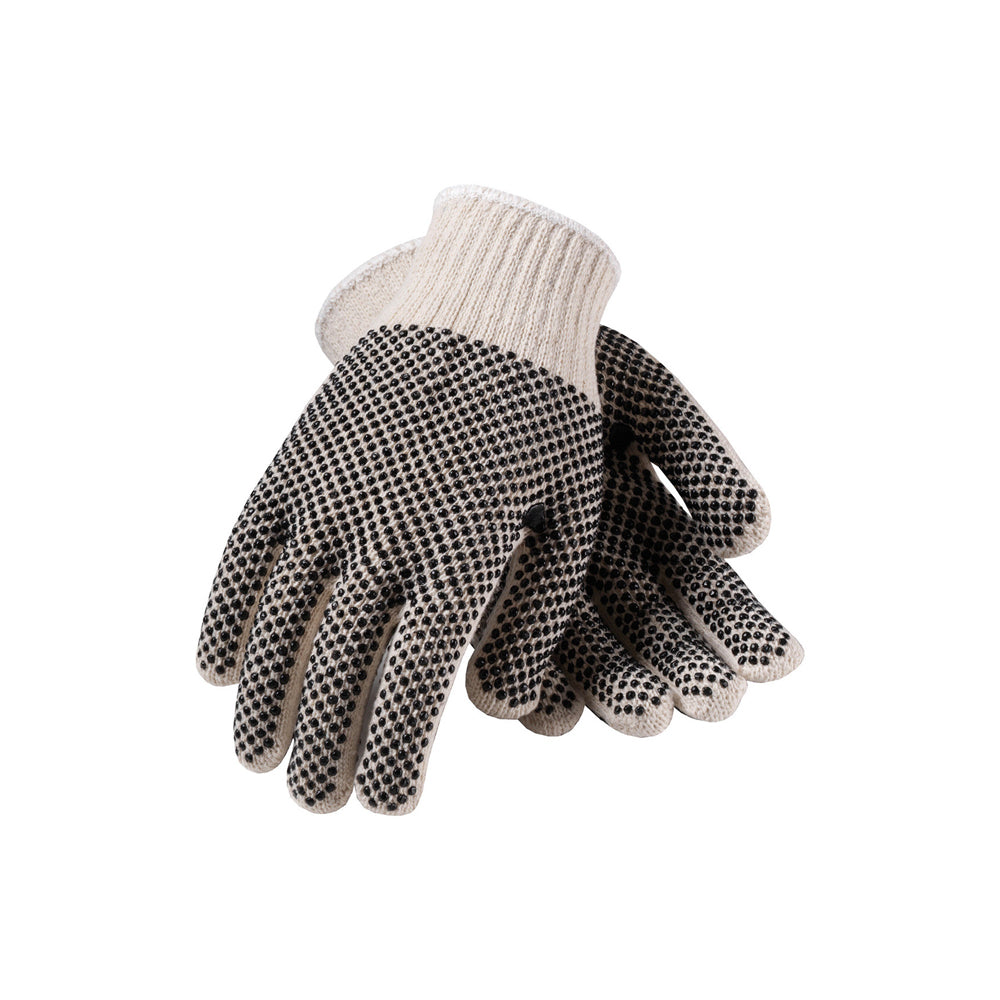 LARGE PVC COATED KNIT GLOVES  PVC DOTS ON BOTH SIDES