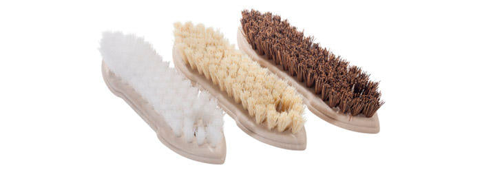 9" POINTED SCRUB-CLEAR POLY   WITH HANG UP HOLE