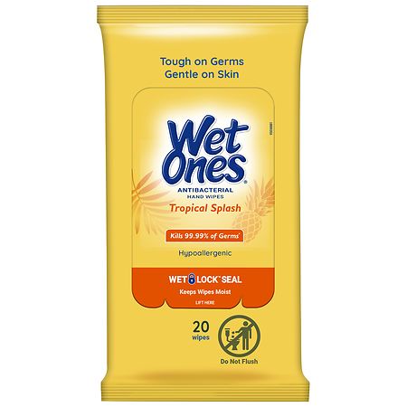 WET ONES ANTIBACTERIAL HAND WIPES, FRESH SCENT, 20 COUNT