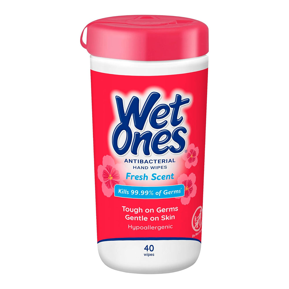 WET ONES ANTIBACTERIAL HAND WIPES, FRESH SCENT, 40 COUNT