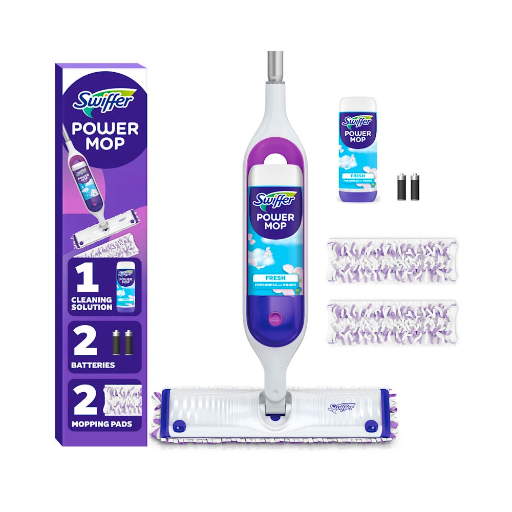 <F> SWIFFER POWER MOP KIT: 1 F SOLUTION  2 MOPPING PADS