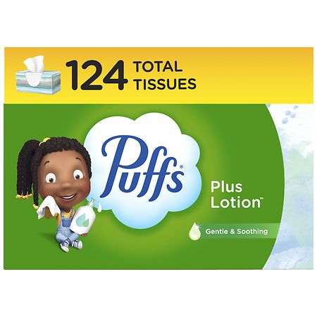 PUFFS + LOTION FACIAL TISSUE  14.304# PER CASE OF 24EA 124ct