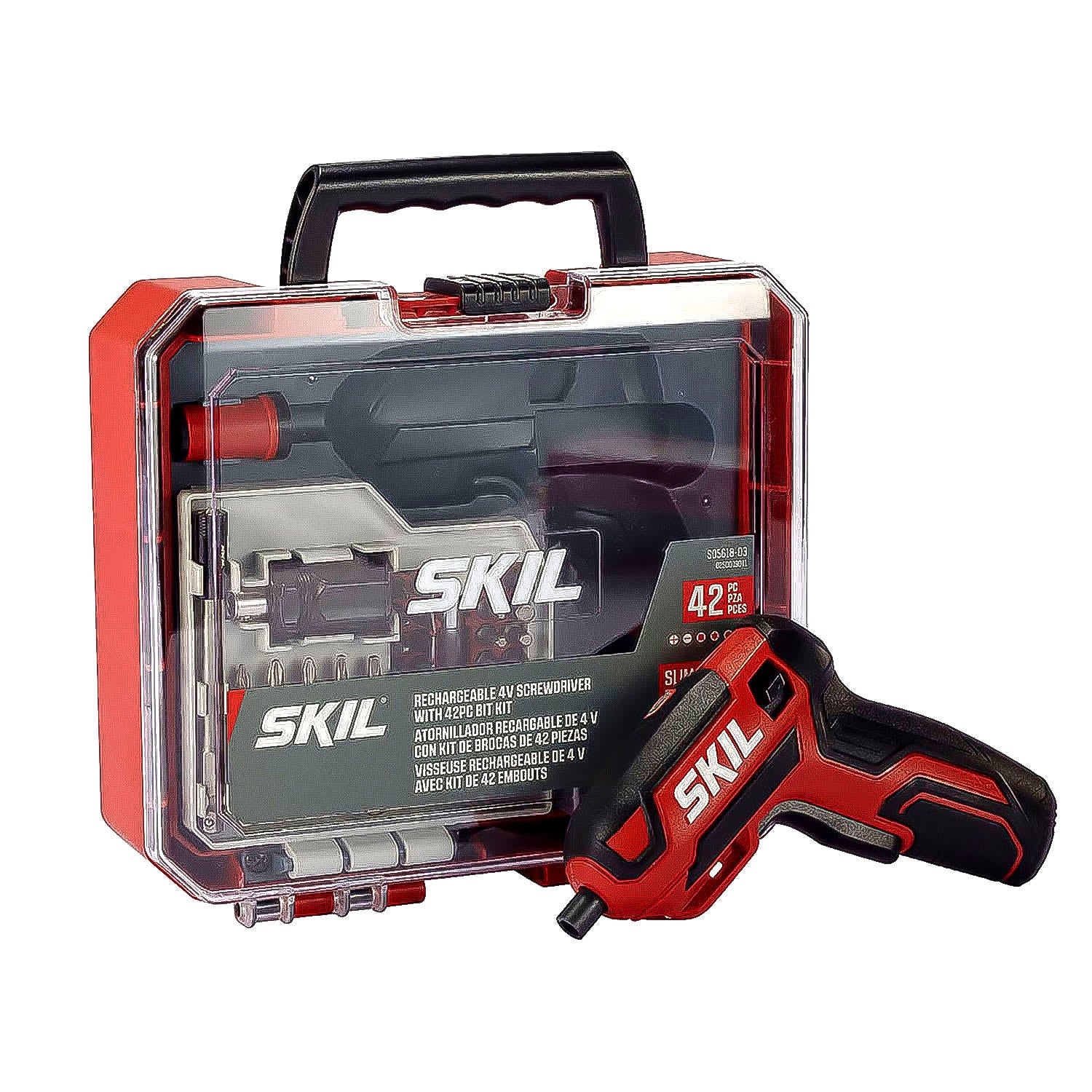<C> RECHARGEABLE 4V SCREWDRIVEW/42PC.BIT KIT