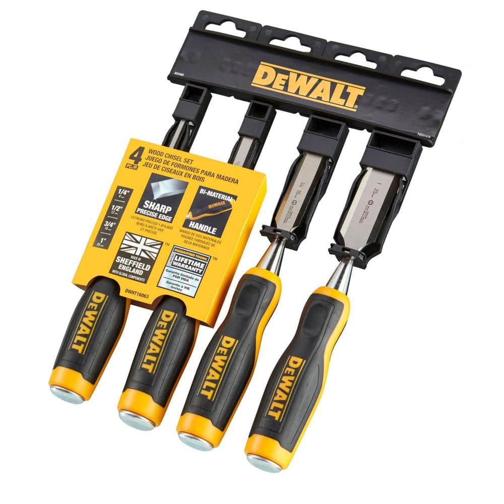 <C> 4PC WOOD CHISEL SET       DEWALT