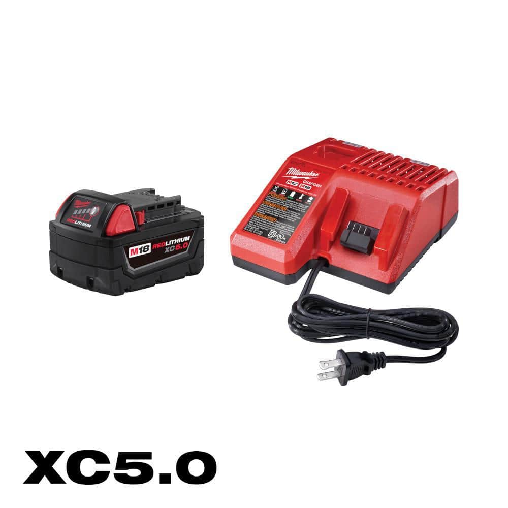 M18 REDLITHIUM XC5.0          STARTER KIT: BATTERY + CHARGER