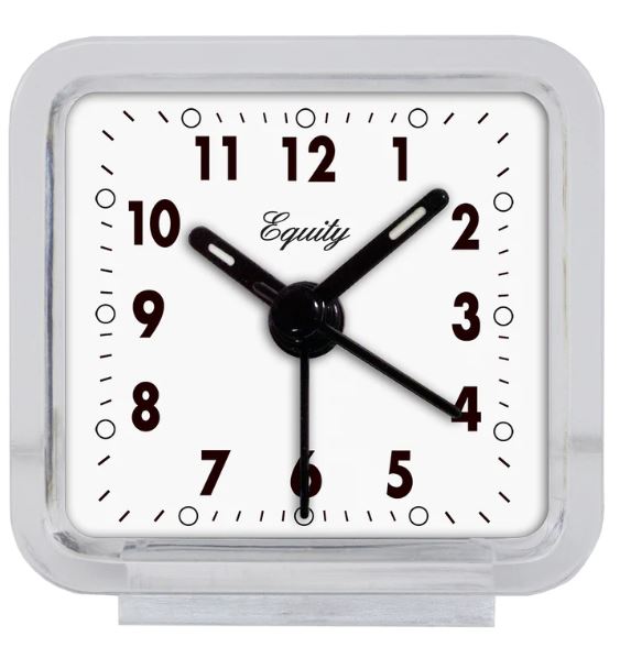 CLR QTZ.AA TRAVL ALARM CLOCK  SNOOZE/ANALOG/LOUD BEEP