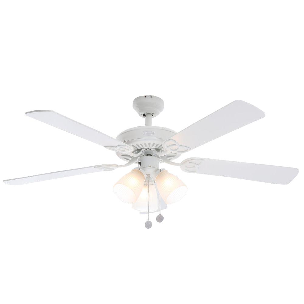 <S> <C> 52"5BLD WHT D/R C/FAN DWNROD/3SPD-REV/3-60w CANDLBRA