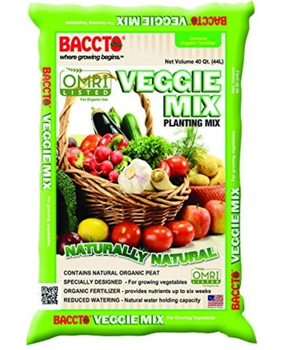 40qt BACCTO VEGGIE MIX SOIL   POTTING SOIL