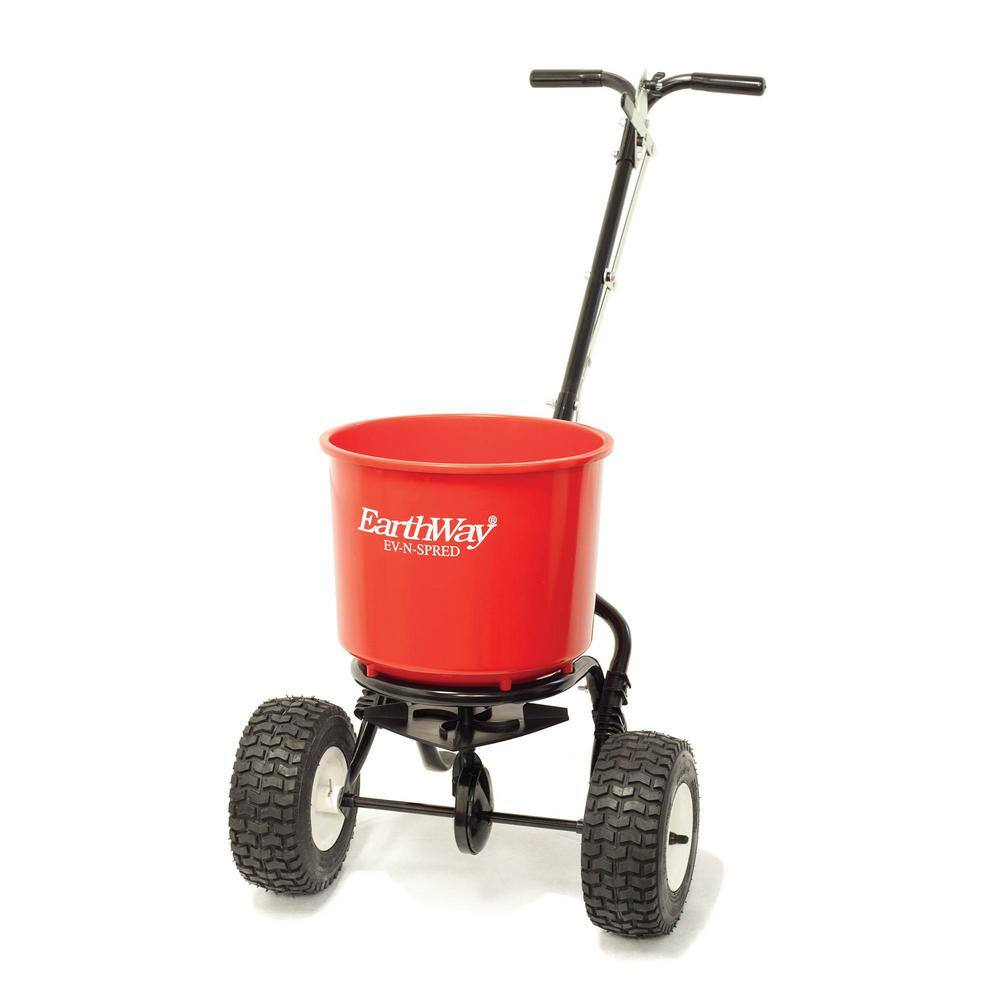 40 POUND RESIDENTIAL BROADCAST SPREADER WITH 9 IN. PNEUMATIC WHEELS
