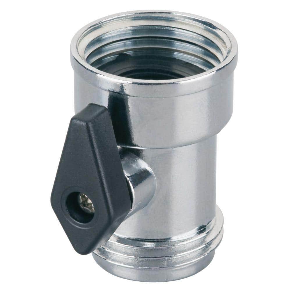 METAL HOSE SHUT-OFF VALVE     CHROME PLATED