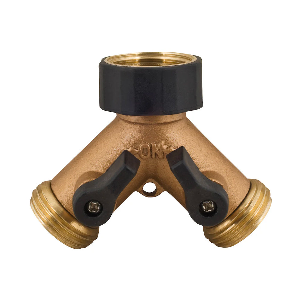 METAL 2-WAY HOSE VALVE WITH   BUILT IN SHUT OFF VALVES