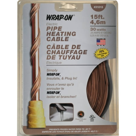 15'PIPE HTG CABLE             WITH THERMOSTAT & LIGHT