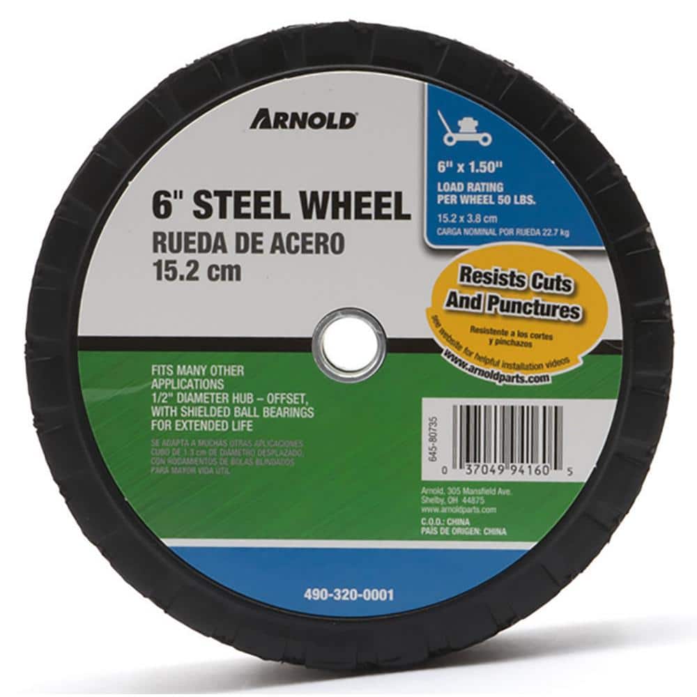 6"STEEL WHEEL 50LB LOAD       6x1.50 BB OFFSET